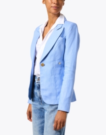 Front image thumbnail - Smythe - Duchess Periwinkle Blue Linen Blazer