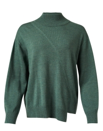 Green Asymmetrical Wool Sweater