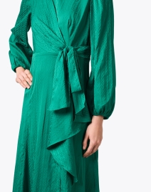 Extra_1 image thumbnail - Shoshanna - Marie Green Satin Jacquard Dress