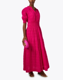 Look image thumbnail - Purotatto - Pink Plisse Cotton Dress