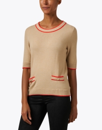 Front image thumbnail - Weill - Sihane Camel Cashmere Sweater