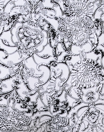 Fabric image thumbnail - Elliott Lauren - Black and White Paisley Print Crop Pant