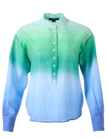 Green and Blue Ombre Blouse