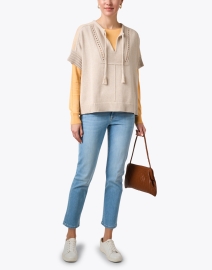 Look image thumbnail - Repeat Cashmere - Sand Cotton Knit Pullover