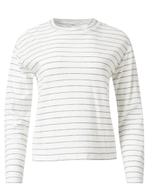 Product image thumbnail - Vince - White Striped Cotton Top