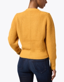 Back image thumbnail - Jason Wu - Golden Yellow Embroidered Wool Sweater 
