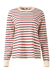 Product image thumbnail - Xirena - Easton Navy and Red Striped Top