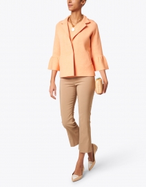 Look image thumbnail - Avenue Montaigne - Leo Signature Camel Pull On Pant