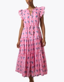 Front image thumbnail - Oliphant - Pink Print Cotton Dress