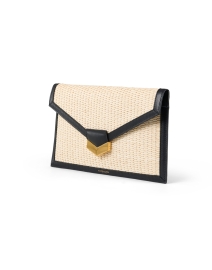 Front image thumbnail - DeMellier - London Raffia and Leather Clutch 