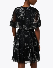 Back image thumbnail - Jason Wu Collection - Black Multi Print Silk Chiffon Dress