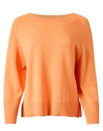 Orange Cotton Blend Sweater