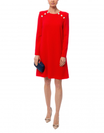 Irma Red Wool Crepe Tunic Dress