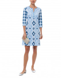 Relabel-Kitt Blue Ikat Printed Jersey Dress