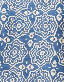 Fabric image thumbnail - WHY CI - Blue Tile Print Panel Top