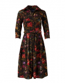 Audrey Multicolored French Brocade Stretch Cotton Dress