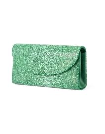Front image thumbnail - J Markell - Baby Grande Emerald Stingray Clutch