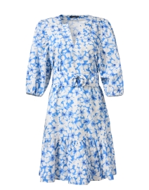 Product image thumbnail - Tara Jarmon - Rosabetta Blue Floral Cotton Dress