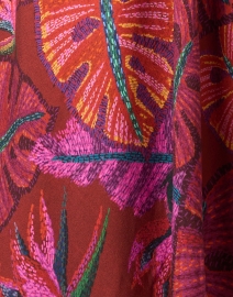 Fabric image thumbnail - Farm Rio - Red Botanical Print Midi Dress