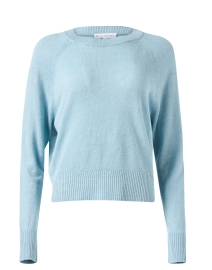 Product image thumbnail - White + Warren - Blue Linen Sweater