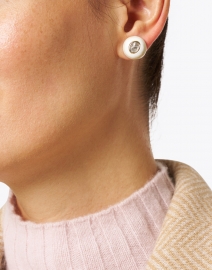 Look image thumbnail - Nest - Blonde Horn Diamond Stud Earrings