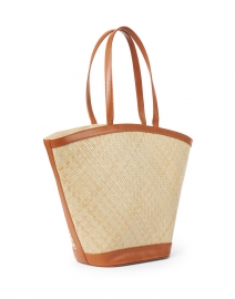 Front image thumbnail - Bembien - Gina Natural Woven Rattan and Leather Bag
