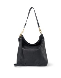 Veronique Black Leather Tote Bag 