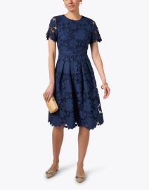 Look image thumbnail - Bigio Collection - Navy Lace Dress