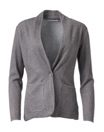 Grey Lurex Cotton Knit Jacket