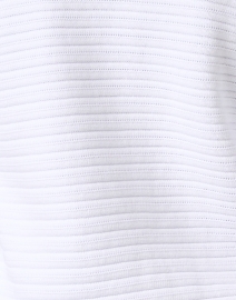 Fabric image thumbnail - Kinross - White Cotton Fringe Zip Cardigan