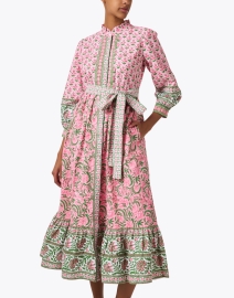 Front image thumbnail - Pink City Prints - Arianna Pink Floral Print Dress