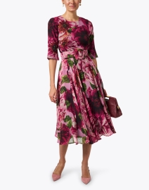Look image thumbnail - Samantha Sung - Aster Pink Floral Print Cotton Dress