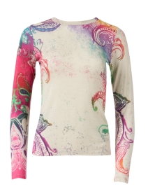 Product image thumbnail - Pashma - Rainbow Multi Paisley Print Sweater