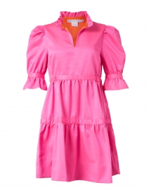 Teardrop Pink Ruffled Dress 