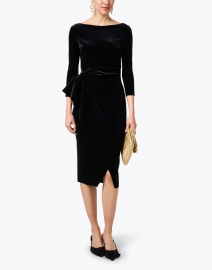 Look image thumbnail - Chiara Boni La Petite Robe - Maly Black Velvet Dress