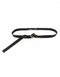 Tumblet Black Belt with Gold Rings