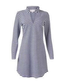 Product image thumbnail - Sail to Sable - Navy and White Striped Dress