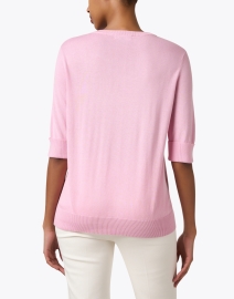 Back image thumbnail - Repeat Cashmere - Pink Cotton Blend Sweater