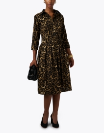 Look image thumbnail - Samantha Sung - Audrey Leopard Print Stretch Cotton Dress
