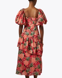Back image thumbnail - Farm Rio - Red Pineapple Print Dress 