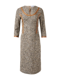 Product image thumbnail - St. John - Grey Seam Detail Sheath Dress