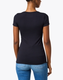 Back image thumbnail - Majestic Filatures - Navy Stretch Tee