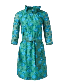 Product image thumbnail - Abbey Glass - Claudine Green Floral Organza Dress