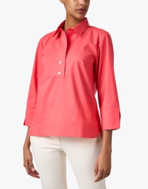 Front image thumbnail - Hinson Wu - Aileen Coral Cotton Top
