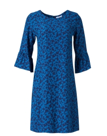 Blue Print Satin Dress
