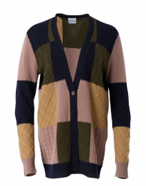 Canis Patchwork Wool Cashmere Cardigan