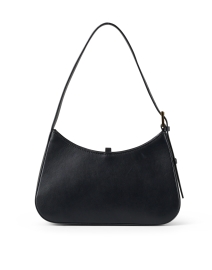 Back image thumbnail - DeMellier - Tokyo Raffia and Black Leather Shoulder Bag