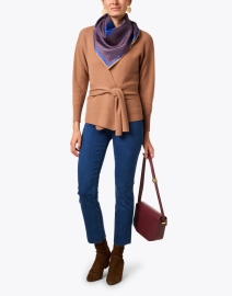 Look image thumbnail - Santorelli - Juliette Brown Wool Cashmere Cardigan