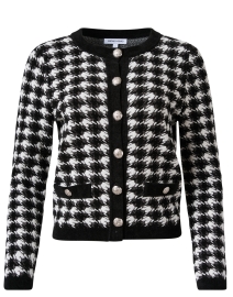 Black and White Houndstooth Cardigan