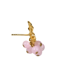 Back image thumbnail - Peracas - Gold and Pink Magnolia Earrings